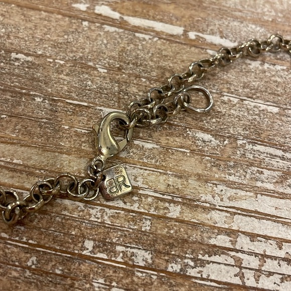 Banana Republic Vintage Gold Tone Yellow Pendant Statement Necklace - Picture 3 of 3